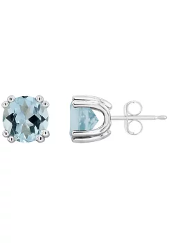 Flash Sale ๐ฅ Sterling Silver 7mm Round Aquamarine Stud Earrings by Belk & Co. โ๏ธ