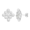 Best deal 🔔 4-4.5mm Cultured Freshwater Pearl and Diamond Accent Stud Earrings in Sterling Silver by Belk & Co. 👍