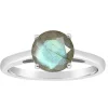Discount 🛒 Sterling Silver 8mm Round Labradorite Solitaire Ring by Belk & Co. 🌟