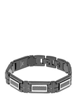 Best reviews of 😉 Stainless Steel Bracelet with Carbon Fiber, Black Ion Plating and Extender Lock by Belk & Co. 😉