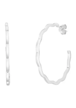 Outlet ❤️ Sterling Silver 3/4 Moon Earring by Belk & Co. 💯