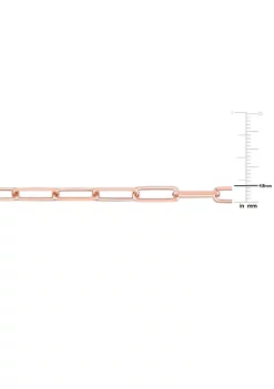 New 😉 5MM Diamond Cut Paperclip Chain Bracelet in 18k Rose Gold Plated Sterling Silver, 9" by Belk & Co. 🔥 -DealsBelk & Co. Store Belk 36234