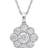 Flash Sale 🤩 2.3 ct. t.w. Created Moissanite Flower Necklace in 10k White Gold by Belk & Co. 🧨