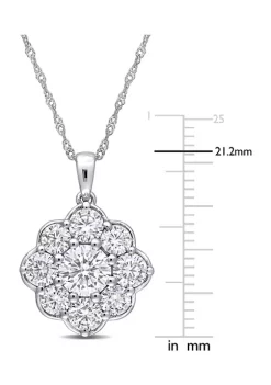 Flash Sale 🤩 2.3 ct. t.w. Created Moissanite Flower Necklace in 10k White Gold by Belk & Co. 🧨 5 Flash Sale 🤩 2.3 ct. t.w. Created Moissanite Flower Necklace in 10k White Gold by Belk & Co. 🧨 -DealsBelk & Co. Store Belk 36290
