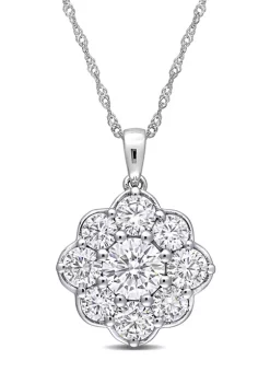 Flash Sale 🤩 2.3 ct. t.w. Created Moissanite Flower Necklace in 10k White Gold by Belk & Co. 🧨 7 Flash Sale 🤩 2.3 ct. t.w. Created Moissanite Flower Necklace in 10k White Gold by Belk & Co. 🧨 -DealsBelk & Co. Store Belk 36292
