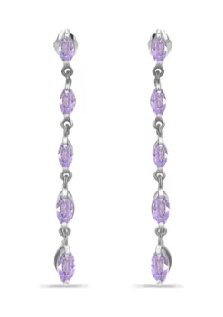 Promo 👏 1.4 ct. t.w. Amethyst Linear Drop Earrings, Sterling Silver by Belk & Co. 😍 -DealsBelk & Co. Store Belk 3630
