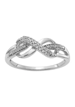 Promo ✨ 1/10 ct. t.w. Diamond Infinity Symbol Ring in 14K White Gold by Belk & Co. 🤩