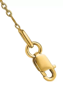 New 🎉 14K Yellow Gold Polished Heart with 1-Inch Extender Anklet by Belk & Co. 💯 -DealsBelk & Co. Store Belk 36331