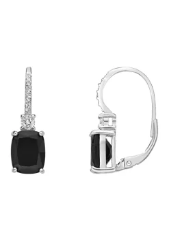 Deals ❤️ 1.6 ct. t.w. Black Onyx and White Topaz Accent Earrings in Sterling Silver by Belk & Co. 🎁