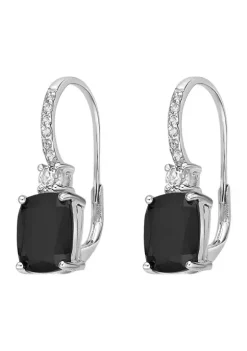 Deals ❤️ 1.6 ct. t.w. Black Onyx and White Topaz Accent Earrings in Sterling Silver by Belk & Co. 🎁 -DealsBelk & Co. Store Belk 36336