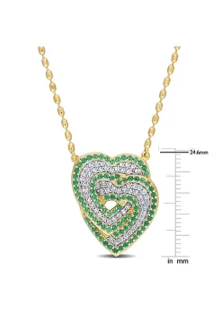 Coupon 🥰 Lab Created 1.45 ct. t.g.w. Create White Sapphire and Created Emerald Interlocking Hearts Pendant with Chain in Yellow Plated Sterling Silver by Belk & Co. 🔥 7 Coupon 🥰 Lab Created 1.45 ct. t.g.w. Create White Sapphire and Created Emerald Interlocking Hearts Pendant with Chain in Yellow Plated Sterling Silver by Belk & Co. 🔥 -DealsBelk & Co. Store Belk 36345