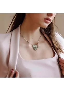 Coupon 🥰 Lab Created 1.45 ct. t.g.w. Create White Sapphire and Created Emerald Interlocking Hearts Pendant with Chain in Yellow Plated Sterling Silver by Belk & Co. 🔥 8 Coupon 🥰 Lab Created 1.45 ct. t.g.w. Create White Sapphire and Created Emerald Interlocking Hearts Pendant with Chain in Yellow Plated Sterling Silver by Belk & Co. 🔥 -DealsBelk & Co. Store Belk 36346