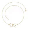 Cheapest 👍 Double Heart Necklace in 10K Yellow and White and Rose Gold by Belk & Co. ✔️
