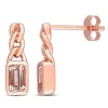 Cheap 🎉 5/8 CT TGW OCTagon Morganite Link Drop Earrings in 10k Rose Gold by Belk & Co. 🛒