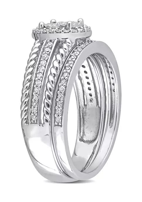 Best deal โจ 1/3 CT TW Diamond Oval Bridal Ring Set in Sterling Silver by Belk & Co. ๐ 3 Best deal โจ 1/3 CT TW Diamond Oval Bridal Ring Set in Sterling Silver by Belk & Co. ๐ - Image 3