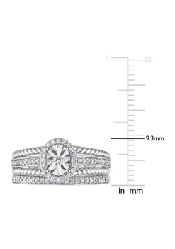 Best deal โจ 1/3 CT TW Diamond Oval Bridal Ring Set in Sterling Silver by Belk & Co. ๐ 9 Best deal โจ 1/3 CT TW Diamond Oval Bridal Ring Set in Sterling Silver by Belk & Co. ๐ -DealsBelk & Co. Store Belk 36370