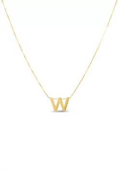 Top 10 👏 14 Karat Yellow Gold Block Initial-W Necklace by Belk & Co. 🛒 -DealsBelk & Co. Store Belk 36380