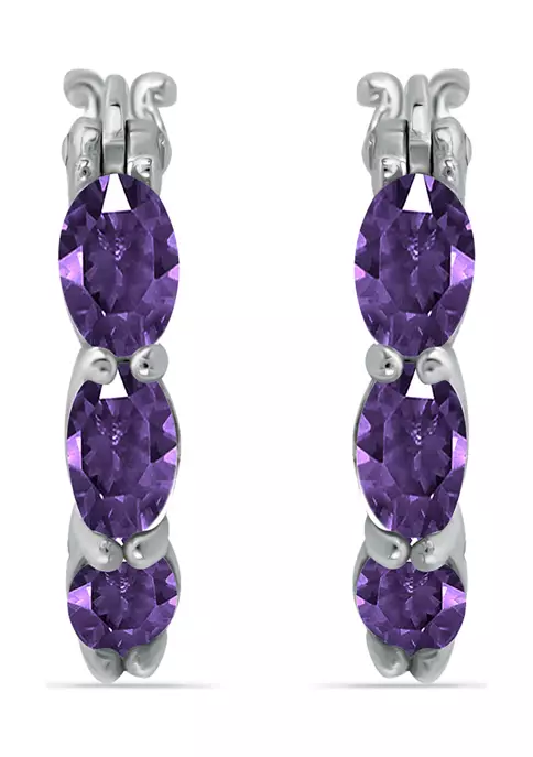 Outlet ๐ 1.8 ct. t.w. African Amethyst Hoop Earrings, Sterling Silver by Belk & Co. ๐ฅฐ 1 Outlet ๐ 1.8 ct. t.w. African Amethyst Hoop Earrings, Sterling Silver by Belk & Co. ๐ฅฐ