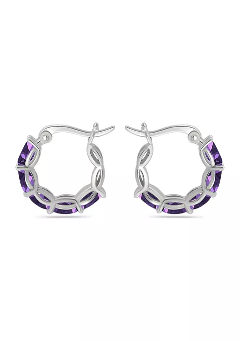 Outlet ๐ 1.8 ct. t.w. African Amethyst Hoop Earrings, Sterling Silver by Belk & Co. ๐ฅฐ 2 Outlet ๐ 1.8 ct. t.w. African Amethyst Hoop Earrings, Sterling Silver by Belk & Co. ๐ฅฐ - Image 2