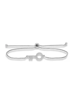 Outlet 🧨 1/6 ct. t.w. Diamond Key Adjustable Bracelet in Sterling Silver by Belk & Co. ✨ -DealsBelk & Co. Store Belk 36408