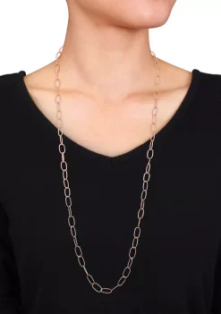 Brand new 😀 18k Rose Gold Plated Sterling Silver Twisted Rolo Chain Necklace by Belk & Co. ✔️ -DealsBelk & Co. Store Belk 36421