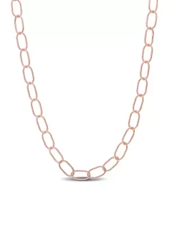 Brand new 😀 18k Rose Gold Plated Sterling Silver Twisted Rolo Chain Necklace by Belk & Co. ✔️ -DealsBelk & Co. Store Belk 36423