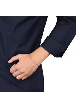 Cheap 💯 6.5MM Rolo Chain Link Bracelet in 18k Rose Gold Plated Sterling Silver, 9" by Belk & Co. 🌟 -DealsBelk & Co. Store Belk 36446