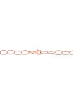 Cheap 💯 6.5MM Rolo Chain Link Bracelet in 18k Rose Gold Plated Sterling Silver, 9" by Belk & Co. 🌟 -DealsBelk & Co. Store Belk 36448