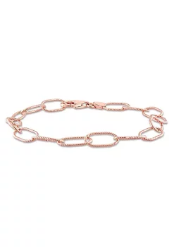 Cheap 💯 6.5MM Rolo Chain Link Bracelet in 18k Rose Gold Plated Sterling Silver, 9" by Belk & Co. 🌟 -DealsBelk & Co. Store Belk 36449