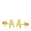 Top 10 ✔️ 10k Yellow Gold A Initial Earrings by Belk & Co. 😀