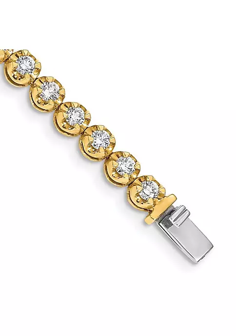Discount 🛒 4.025 ct. t.w. Diamond Bracelet in 14K Gold by Belk & Co. ✨ 1 Discount 🛒 4.025 ct. t.w. Diamond Bracelet in 14K Gold by Belk & Co. ✨