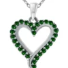 Best reviews of ❤️ 1/4 ct. t.w. Emerald Heart Pendant Necklace in Sterling Silver by Belk & Co. 🛒