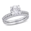New ❤️ 3.1 ct. t.w. Created White Sapphire Bridal Ring Set in 10K White Gold by Belk & Co. ⭐