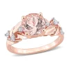 Coupon ⭐ 1.75 ct. t.w. Morganite and 1/8 ct. t.w. Diamond Ring in 10k Rose Gold by Belk & Co. 🔔