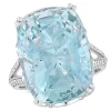 Flash Sale 🤩 23 ct. t.g.w. Sky Blue Topaz and 5/8 ct. t.w. Diamond Split Shank Cocktail Ring in 14K White Gold by Belk & Co. 🔔
