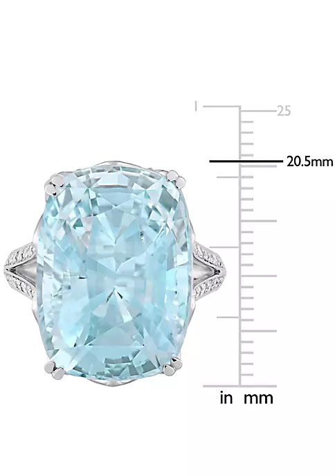 Flash Sale 🤩 23 ct. t.g.w. Sky Blue Topaz and 5/8 ct. t.w. Diamond Split Shank Cocktail Ring in 14K White Gold by Belk & Co. 🔔 5 Flash Sale 🤩 23 ct. t.g.w. Sky Blue Topaz and 5/8 ct. t.w. Diamond Split Shank Cocktail Ring in 14K White Gold by Belk & Co. 🔔 - Image 5