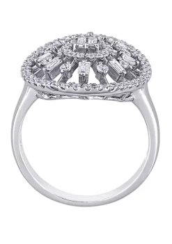 Deals ⌛ 3/4 ct. t.w. Diamond Floral Ring in 14K White Gold by Belk & Co. ✔️ -DealsBelk & Co. Store Belk 36519