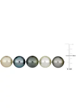 Best reviews of 💯 11-13MM Multi-Colored South Sea and Tahitian Pearl 18" Strand Necklace with 14k Yellow Gold Clasp by Belk & Co. ⭐ -DealsBelk & Co. Store Belk 36525