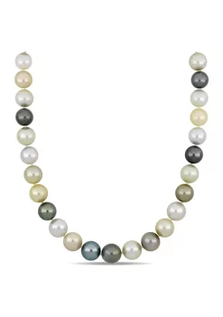Best reviews of 💯 11-13MM Multi-Colored South Sea and Tahitian Pearl 18" Strand Necklace with 14k Yellow Gold Clasp by Belk & Co. ⭐ -DealsBelk & Co. Store Belk 36527