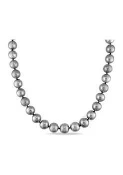 Brand new ❤️ 10-13MM Tahitian Cultured Pearl Graduated 18" Strand Necklace with 14k White Gold Clasp by Belk & Co. 🤩