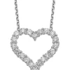 Top 10 🎁 1.5 ct. t.w. Diamond Heart 18 Inch Necklace in 14K White Gold by Belk & Co. 🔥