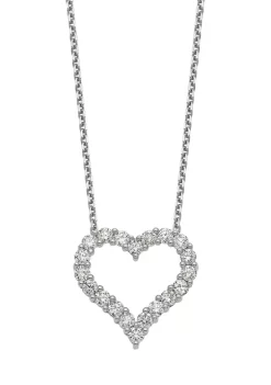 Top 10 🎁 1.5 ct. t.w. Diamond Heart 18 Inch Necklace in 14K White Gold by Belk & Co. 🔥 -DealsBelk & Co. Store Belk 36534