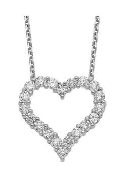 Top 10 🎁 1.5 ct. t.w. Diamond Heart 18 Inch Necklace in 14K White Gold by Belk & Co. 🔥 -DealsBelk & Co. Store Belk 36536
