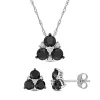 Cheap ✨ 2.99 ct. t.w. Black and White Diamond Earrings and Pendant with Chain 2-pc Set in 10K White Gold by Belk & Co. 😀