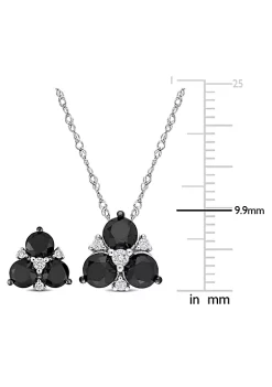 Cheap ✨ 2.99 ct. t.w. Black and White Diamond Earrings and Pendant with Chain 2-pc Set in 10K White Gold by Belk & Co. 😀 -DealsBelk & Co. Store Belk 36543