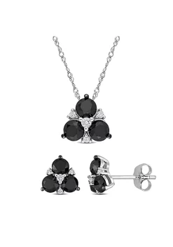 Cheap ✨ 2.99 ct. t.w. Black and White Diamond Earrings and Pendant with Chain 2-pc Set in 10K White Gold by Belk & Co. 😀 -DealsBelk & Co. Store Belk 36546