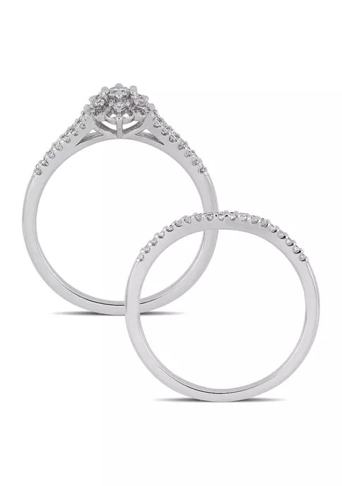 Buy ๐ 3/8 ct. t.w. Diamond Split Shank Bridal Set in Sterling Silver by Belk & Co. ๐ฅ 3 Buy ๐ 3/8 ct. t.w. Diamond Split Shank Bridal Set in Sterling Silver by Belk & Co. ๐ฅ - Image 3