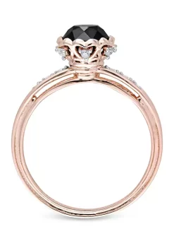 Wholesale 🎉 1.62 ct. t.w. Black and White Diamond Ring in 10k Rose Gold by Belk & Co. 🥰 -DealsBelk & Co. Store Belk 36563