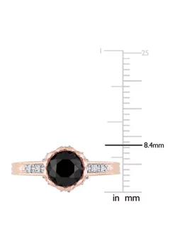 Wholesale 🎉 1.62 ct. t.w. Black and White Diamond Ring in 10k Rose Gold by Belk & Co. 🥰 -DealsBelk & Co. Store Belk 36564