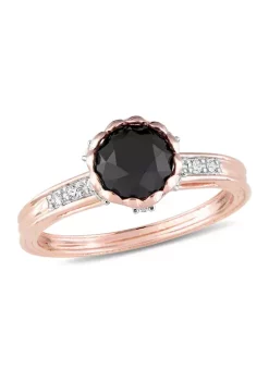 Wholesale 🎉 1.62 ct. t.w. Black and White Diamond Ring in 10k Rose Gold by Belk & Co. 🥰 -DealsBelk & Co. Store Belk 36566